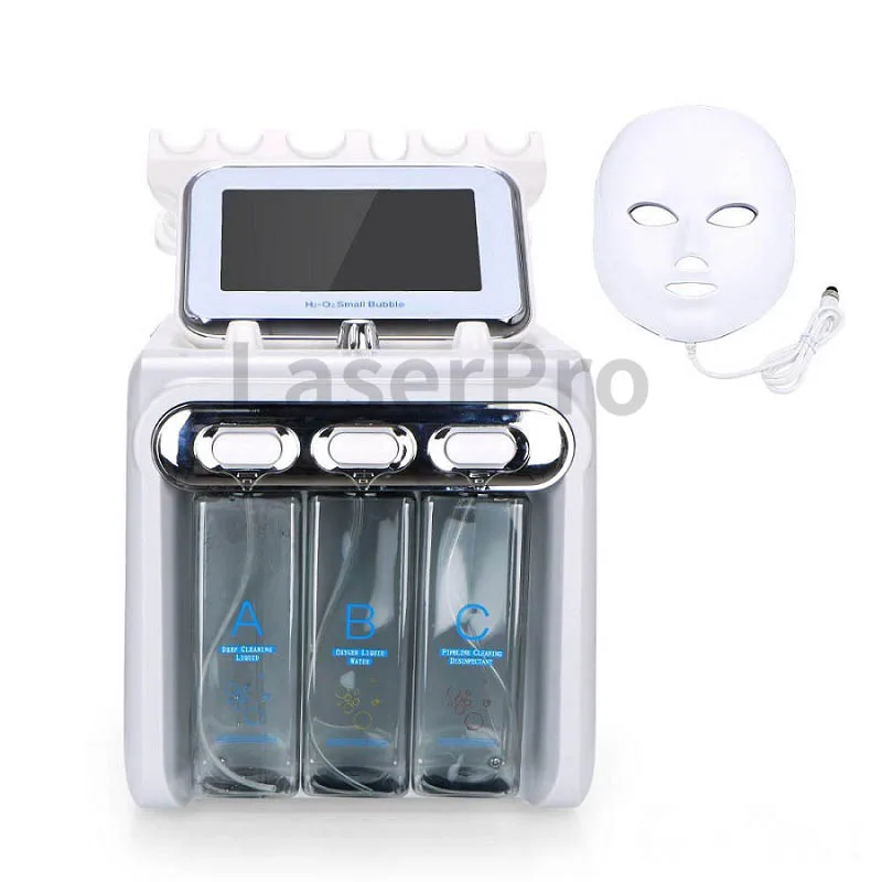 2023 best selling Hydrofacials Machine 7 In 1 Hydro Radiofrequency Oxygen Water Dermabrasion Device SPA Salon with Led Mask
