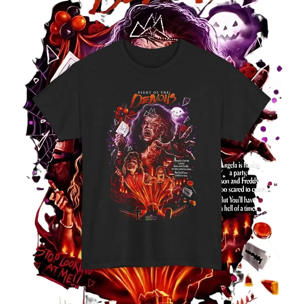 Night of the Demons 1988 Movie T Shirt Horror Unisex Heavy Cotton Tee