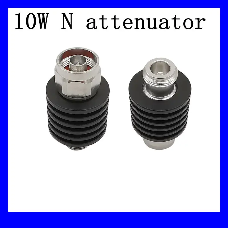 10W N Type Attenuator DC-3Ghz/4Ghz 1/2/3/5/6/10/15/20/30db/40db N Male to Female RF coaxial Power plug Male to jack Female 50ohm