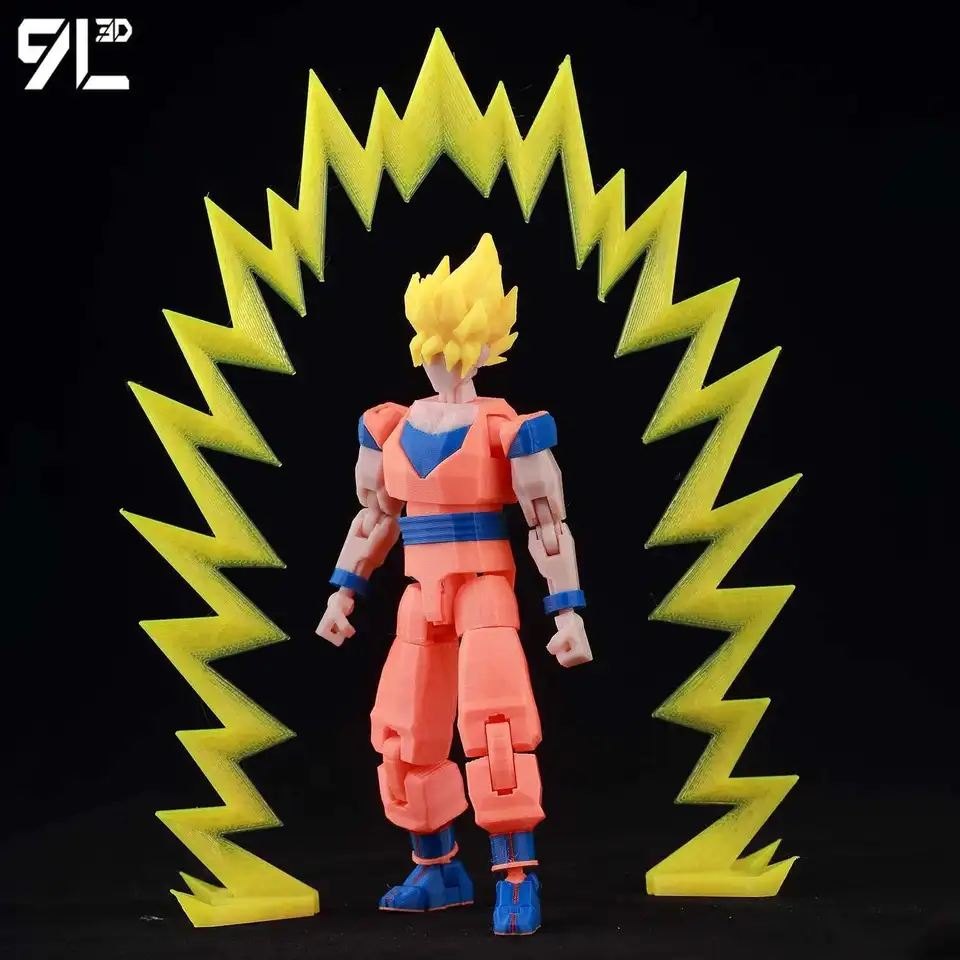 9L3D Printed Anime Characters Lucky Dummy 13 Action Figures Dragon
