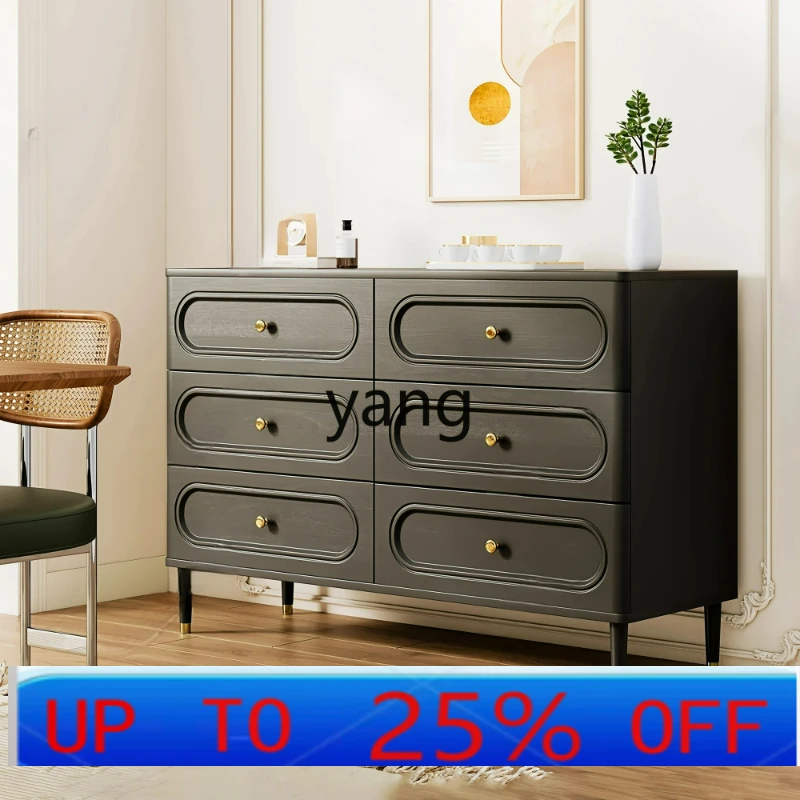 

LTT new Chinese side cabinet solid wood living room locker hall hotel