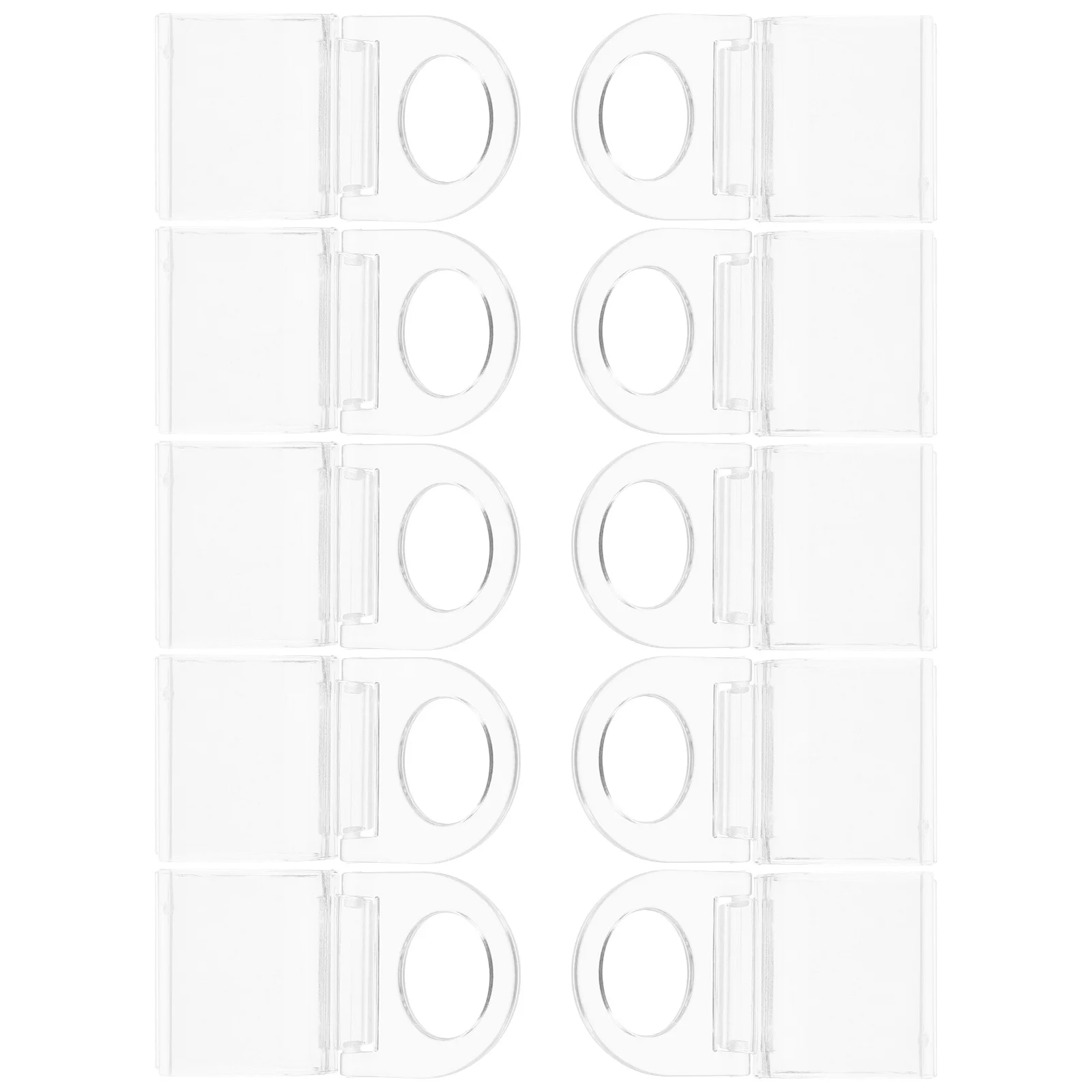 

10pcs : Transparent Acrylic Roller Blind Clips U-Shaped Design Cordless Safety For Balcony Bedroom Living Room Window Decor