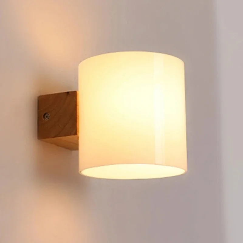 

2pcs/lot Modern wooden Wall Lamp Lights For Bedroom/bathroom Home Lighting Sconce solid wall light