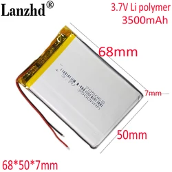 3.7v 3500mah Lithium Polymer Battery With Board For RG35XX Pda Digital Products 705068 705070 706070 755070 Battery