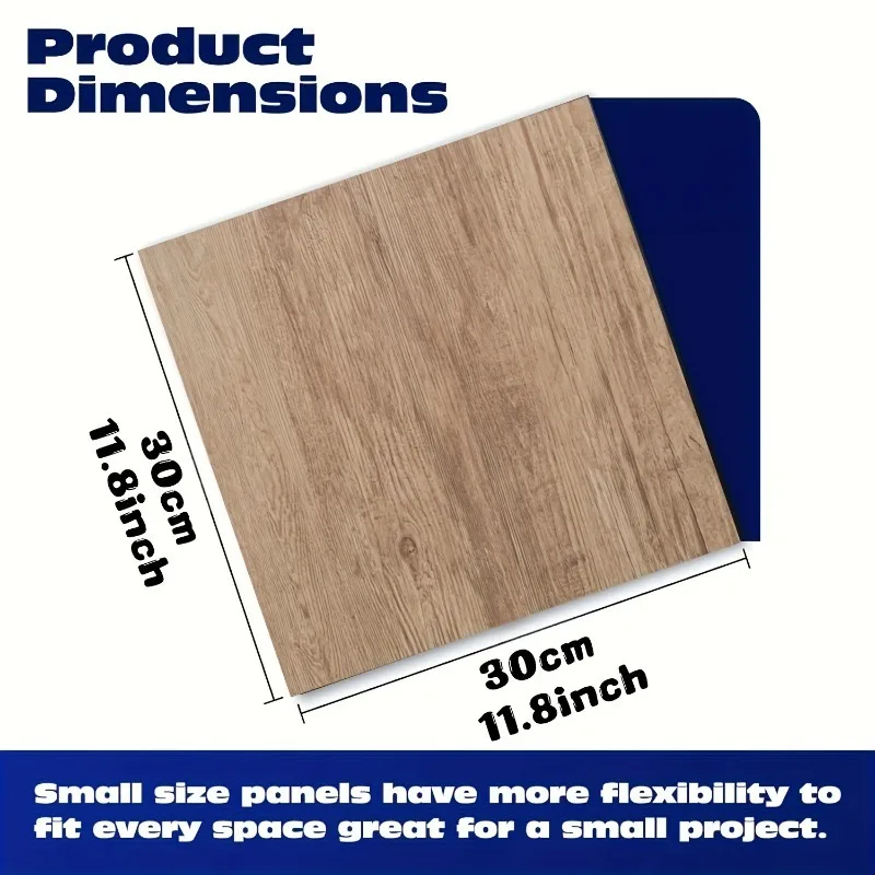 1/5/10PCS 30x30cm Peel and Stick Floor Tiles Wood Look Self Adhesive Flooring for Bedroom Living Room Kitchen Easy Install DIY
