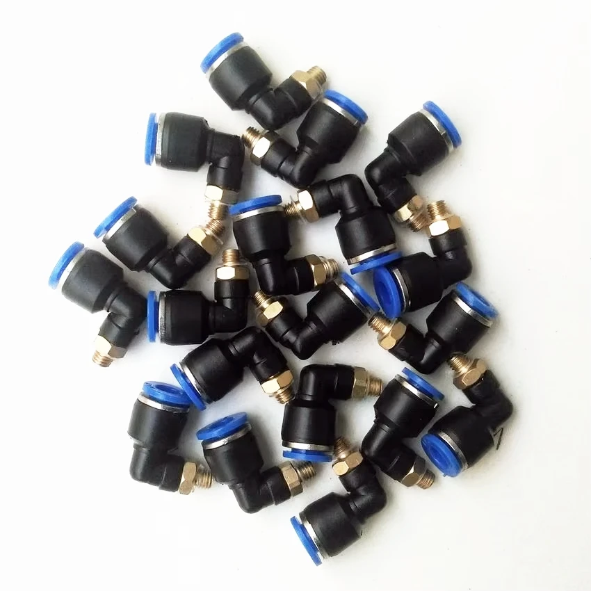 10pcs/lot  Pneumatic Fittings L type 6mm-M5 Pipe Fitting PL6-M5