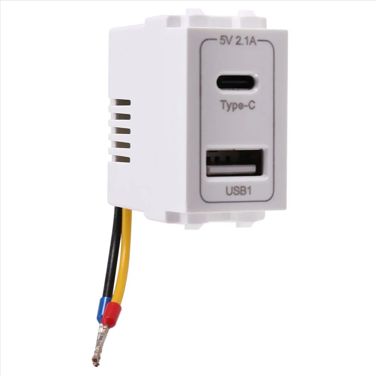 ●New USB Type-C Dual Port Power Module 220V Socket 5V 2.1A Phone Charging Module Transformer Charging Power Adapter