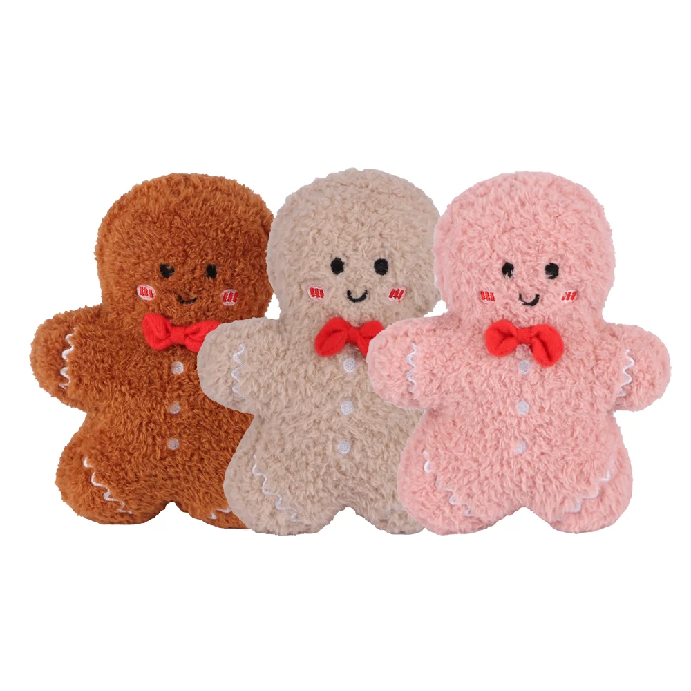 New Kawaii Gingerbread Man Plushie Toy Cartoon Soft Anime Toy Super Soft Little Doll Pendant Kids Xmas Christmas Birthday Gifts