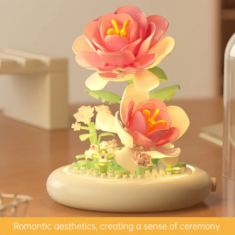 لعبة زهرة صغيرة من KNEW BUILT Eternal Rose Micro - تتفتح دائمًا بدون ذبل، هدية مثالية لعيد الحب للفتيات