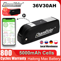 ChamRider Hailong MAX 36V Electric Bicycle Battery 30AH 21700 Cells Ebike Battery 40A BMS 350W 500W 750W 1000W 1500W