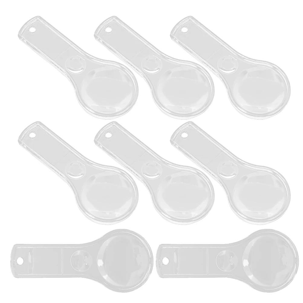

8 Pcs Children's Handheld Magnifying Glass Transparent Pp Magnifier for Readings