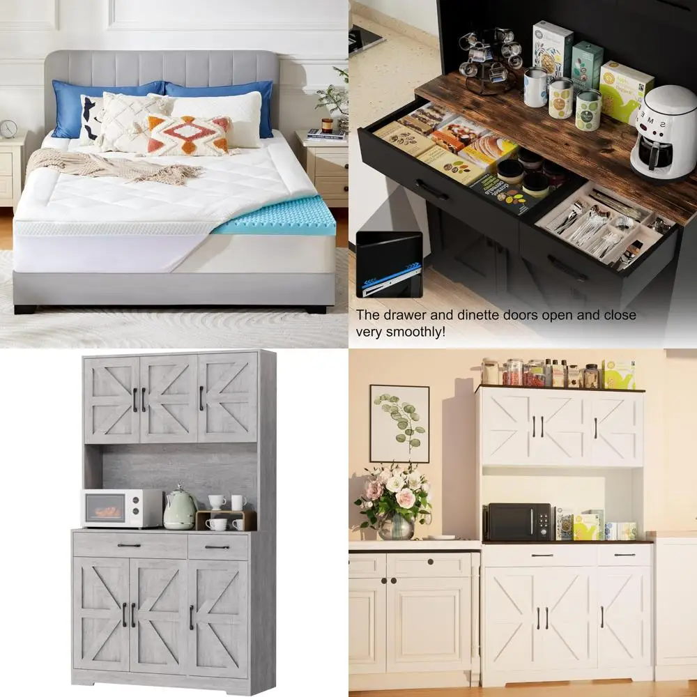 

4 Inch Dual Layer Mattress Topper with Cooling Gel Memory Foam and Pressure Relief