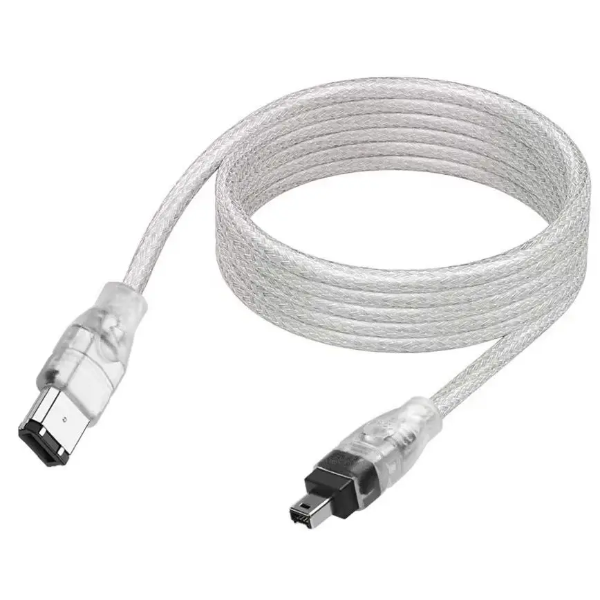 FireWire Adapter Cable 4Pin to 4Pin 6Pin to 6Pin IEEE 1394 iLink Data Cable External Computer Interface Cord Lead