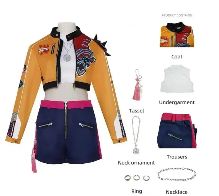 أزياء الهالوين KPOP ميرا زوي رومي التأثيرية شعر مستعار للنساء بدلة الهالوين كرنفال حفلة كوميك كون لعب الأدوار الزي #1