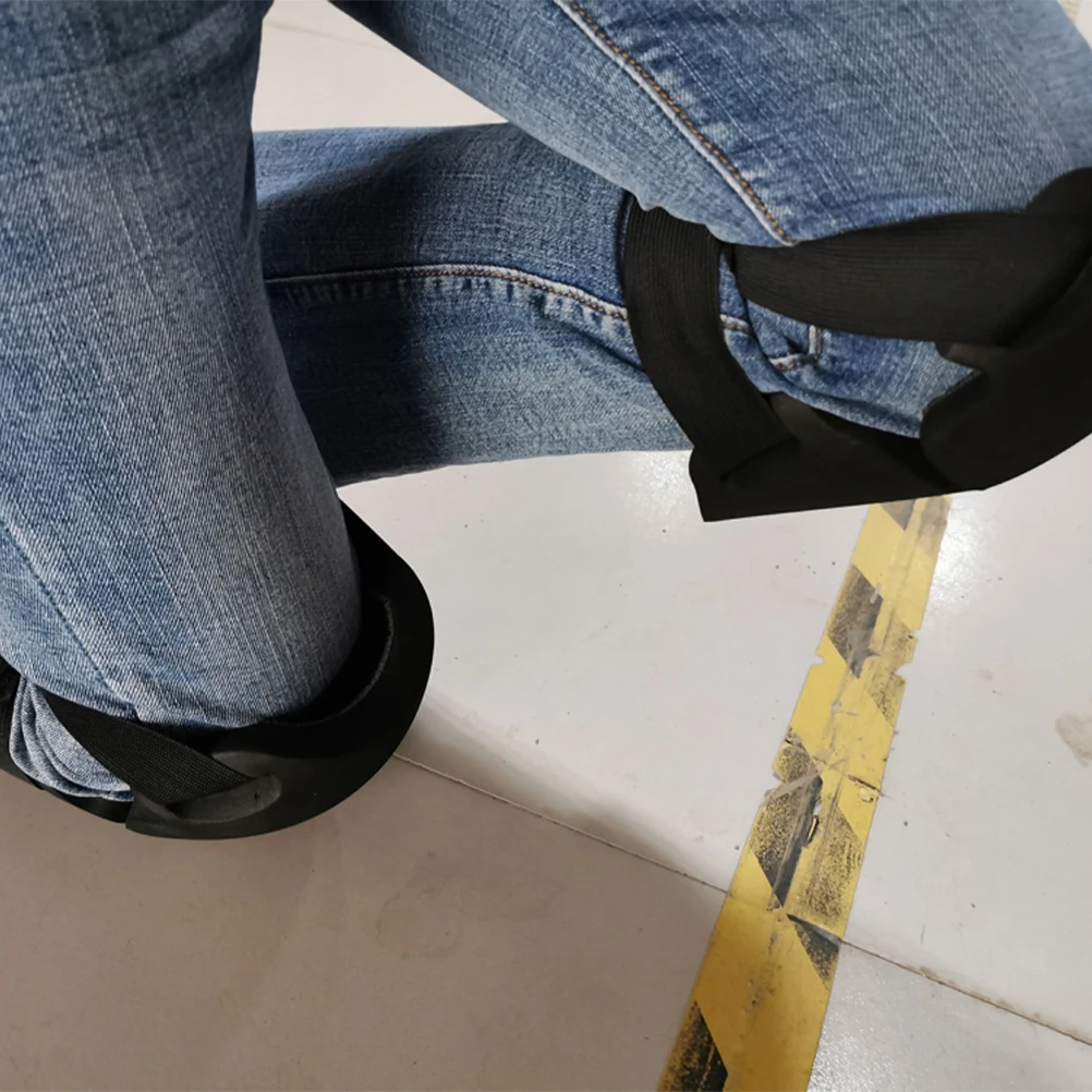 Regulowane czarne nakolanniki ogrodnicze z pianki EVA, ochraniacze do prac ogrodowych, budowlanych, lutowania, akcesoria budowlane, podkładka budowlana.