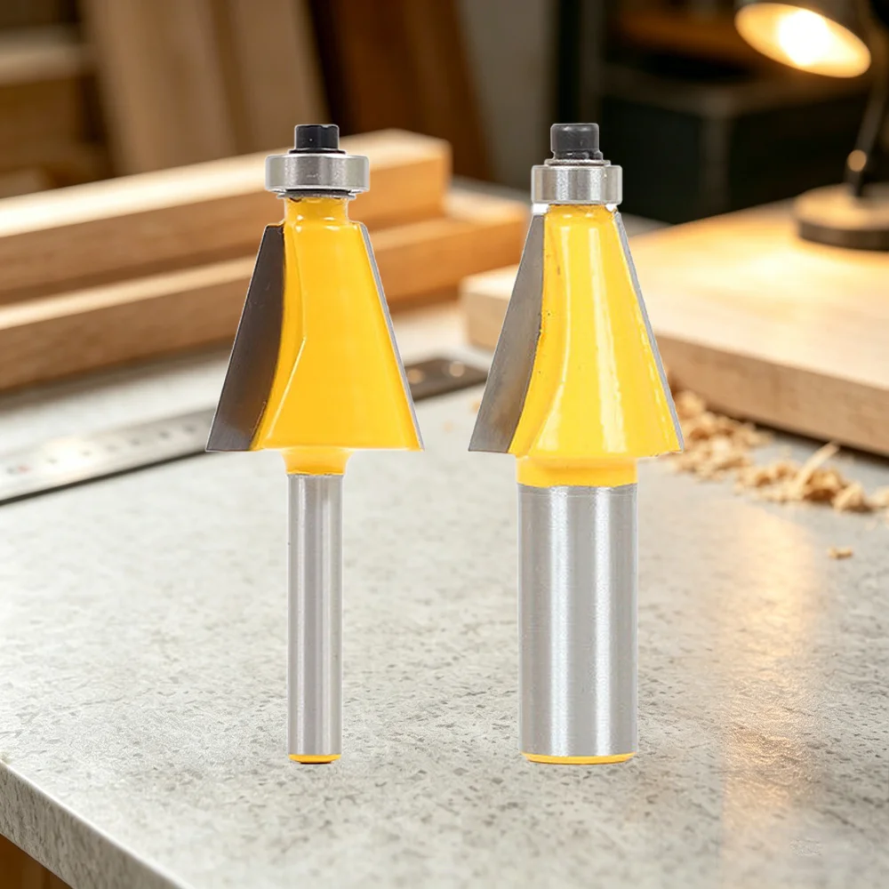 15 Degree Bevel Edging Router Bit 1/4 Inch Shank Carbide Chamfer Milling Cutter for Wood Edge Trimming Bevel Cutting Work