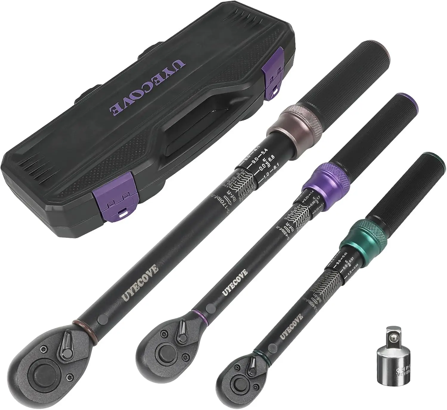 

Набор динамометрических ключей из 4 предметов с адаптером, приводом 1/4-1/2 дюйма, регулируемый для обслуживания велосипедов, мотоциклов и автомобилей