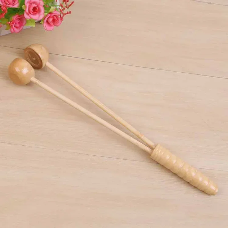 Portable Massage Hammer Round Wooden Bamboo Knock Back Neck Waist Leg Relax Home Hammer Massage Stick Health Care Massage Stick