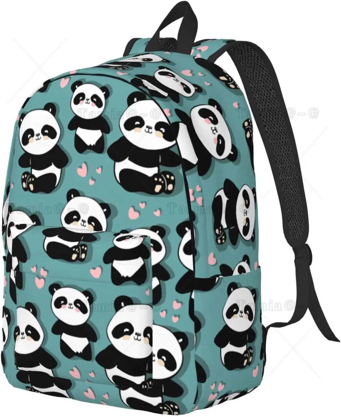 Backpack Casual Lightweight Cute Panda Laptop Backpack Men Women Travel Bag Outdoor Canvas Daypack