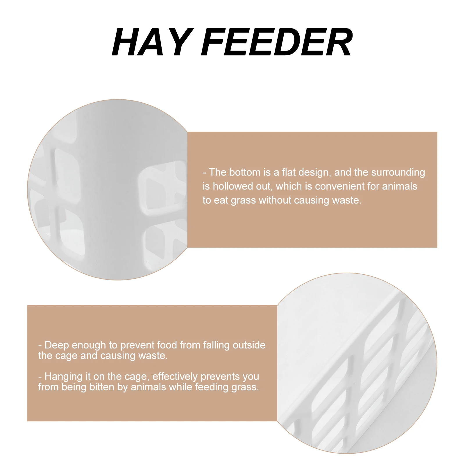 

1pc Anti-Waste Grass Feeder Rack for Rabbit Chinchilla Guinea Pig Cage Hanging Hay Holder Plastic Feeding Manger Small Animal
