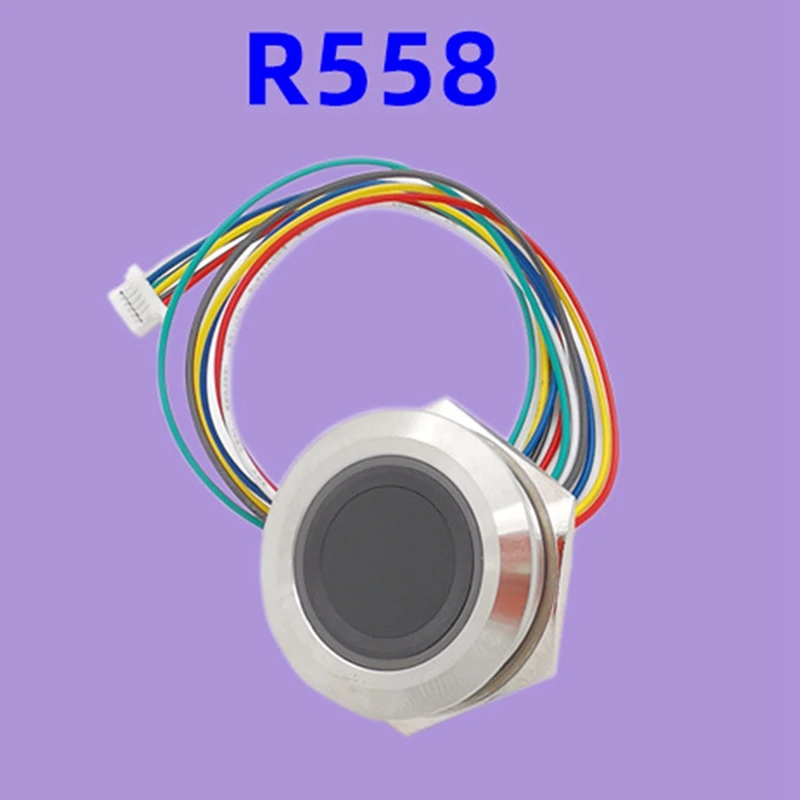 โมดูล R558ลายนิ้วมืออุปกรณ์อัจฉริยะโมดูลระบุลายนิ้วมือตัวนำ R558เซ็นเซอร์ลายนิ้วมือใช้งานง่าย