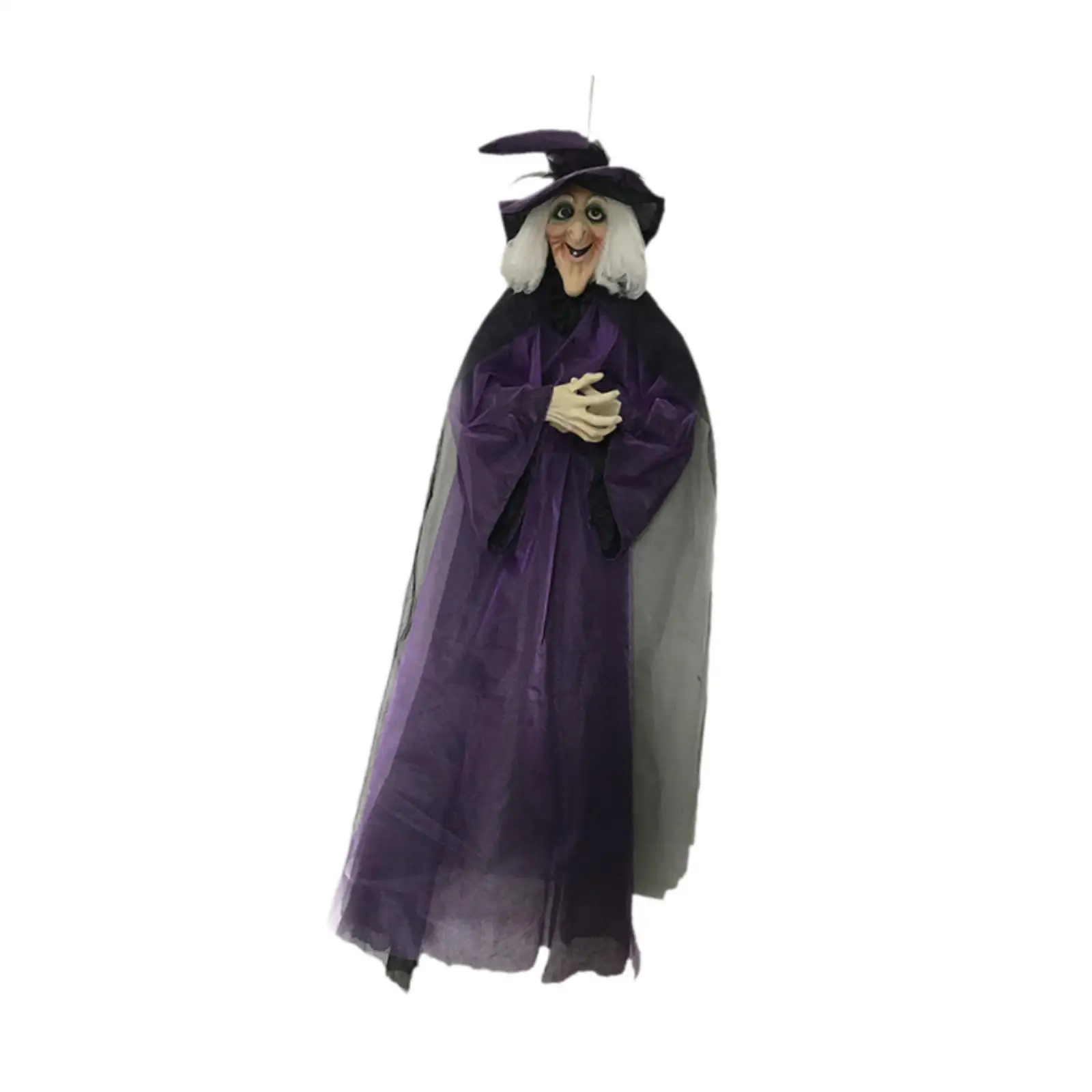 Halloween Talking Witch 70inch Life Size Sturdy Versatile Touch Activated with Flashing Red Eyes Realistic for Halloween Parties