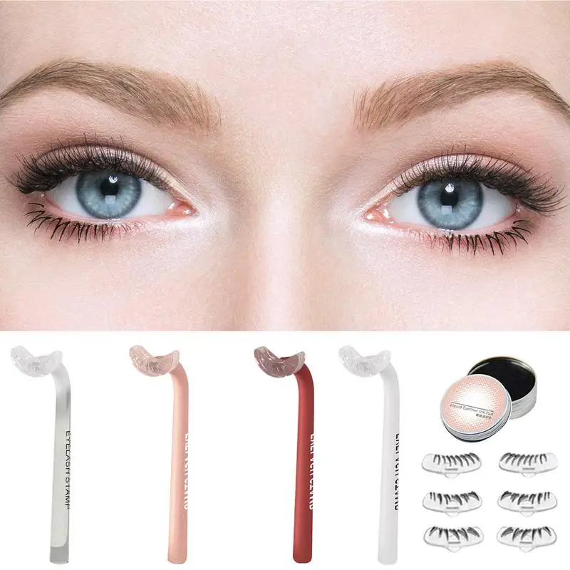 DIY Stamp Eyelash Stamp Stencil Eyelash Applicator Quick Makeup Under Eyelash Template Seal False Eyelashes Stamper eyes makeup