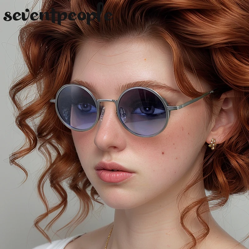 Small Frame Steampunk Round Sunglasses Women Men 2025 Luxury Brand Vintage Punk Driving Sun Glasses UV400 Classic Metal Eyewear