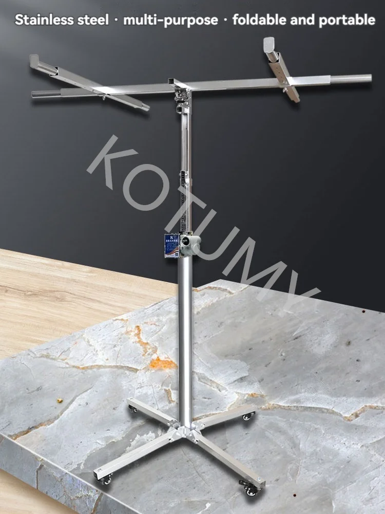 Multi-function Gypsum Board Lift 3.8m/4.1m Electric Manual 3-in-1  Ceiling Artifact Woodworking Decoration Stainless Steel Tool