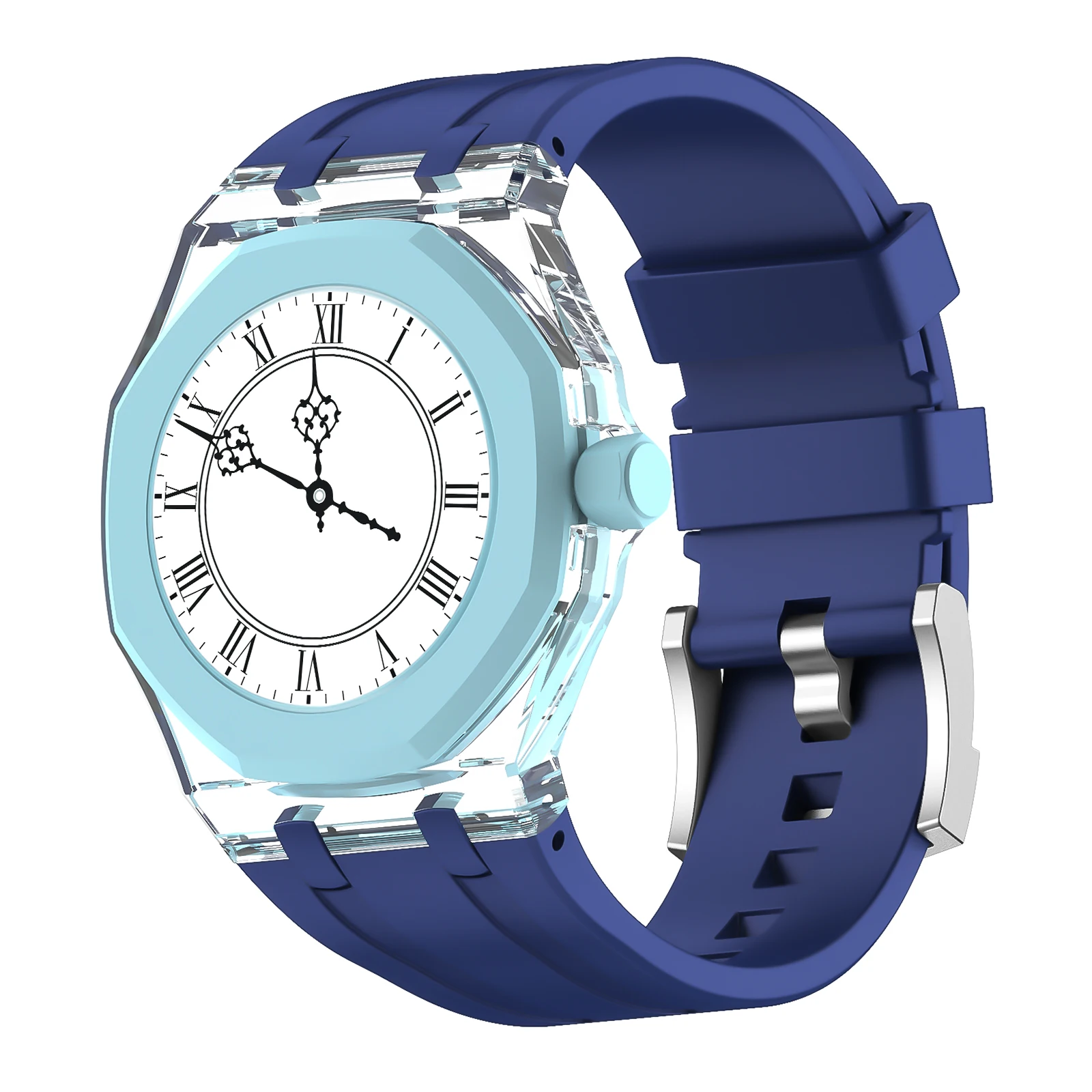 Anti-Scratch Case & Strap Set For Swatch X Royal Pop Sweatproof Sport Replacement Case Strap Integrated Watch Modification Kit