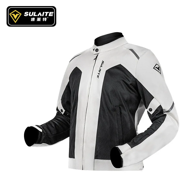 

SULAITE Motorcycle Riding Jacket Summer Breathable Mesh Anti Fall Protective Jacket For Off Road Street Racing Commuting Rider
