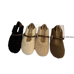 Winter Shoes Women Round Toe Slip-on Female Footwear Loafers Fur Casual Sneaker Autumn Modis Slip On Dress Moccasin New Fall