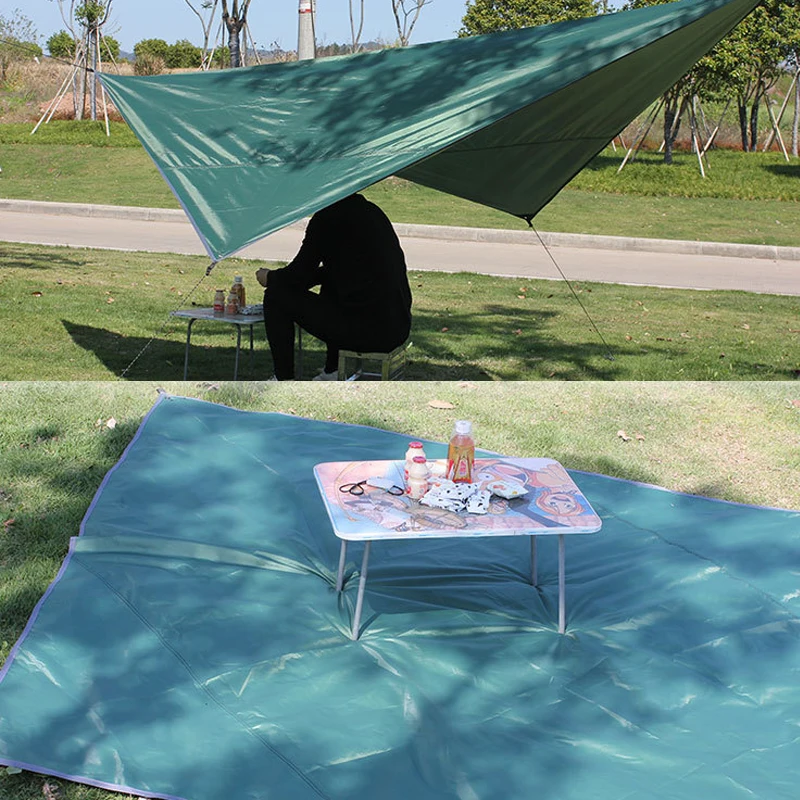 210D Oxford Cloth Beach Sun Shelter Tarp Tent Ultralight UV Block Garden Awning Canopy Outdoor Camping Hammock Waterproof Awning