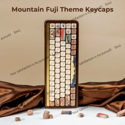 

Механические кейкапы Fuyue с пятисторонней сублимацией, магнитным креплением PBT, в стиле MOA, с японскими иероглифами в древнем стиле.