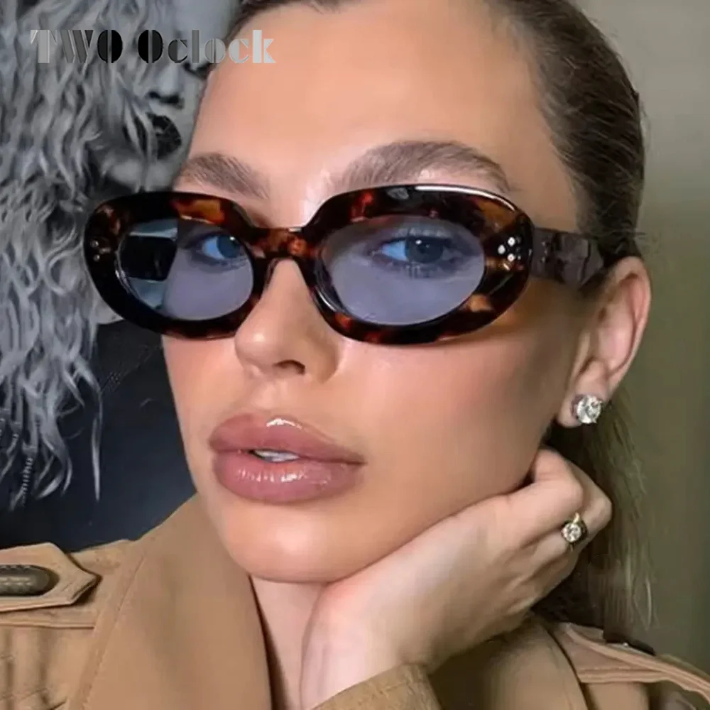 

Retro Rivet Oval Sunglasses Women Men Brand Designer Thick Frame UV400 Protection Shades For Women Vintage Outdoor Goggles 2025