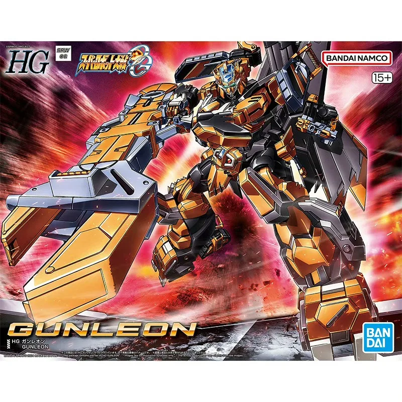 Bandai Genuine HG GUNLEON Super Robot Wars Anime Action Figure Collectible Assembly Model Toys Ornaments Christmas Gift Children