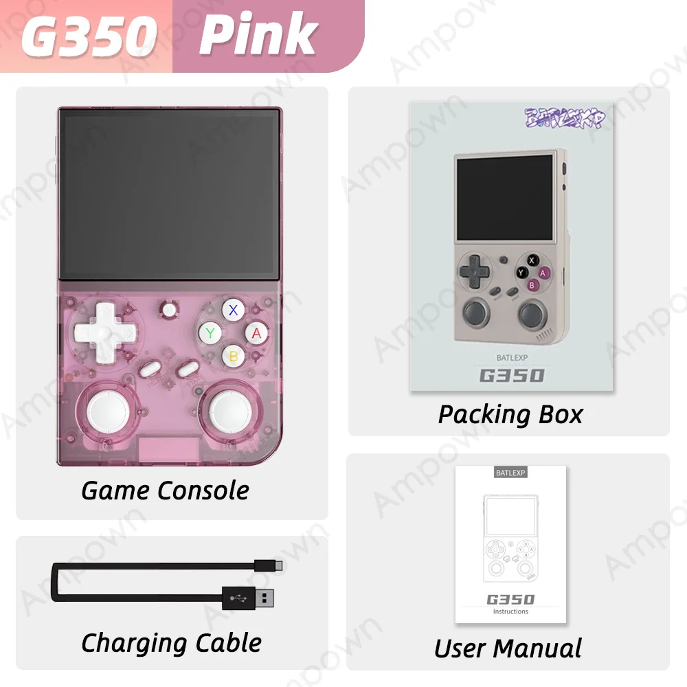 Anbernic BATLEXP G350 Handheld-Spielekonsole 3,5'' IPS-Bildschirm Linux-System Dual-Joystick Vibrationsmotor Retro tragbare Videokonsole Geschenk 9