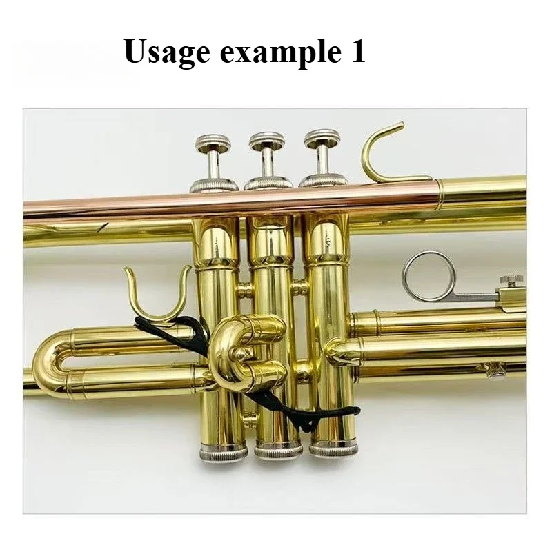 5pcs Trumpet instrument accessories: hand ring pull cord, fixed hand ring elastic band, anti-slip hand ring cover