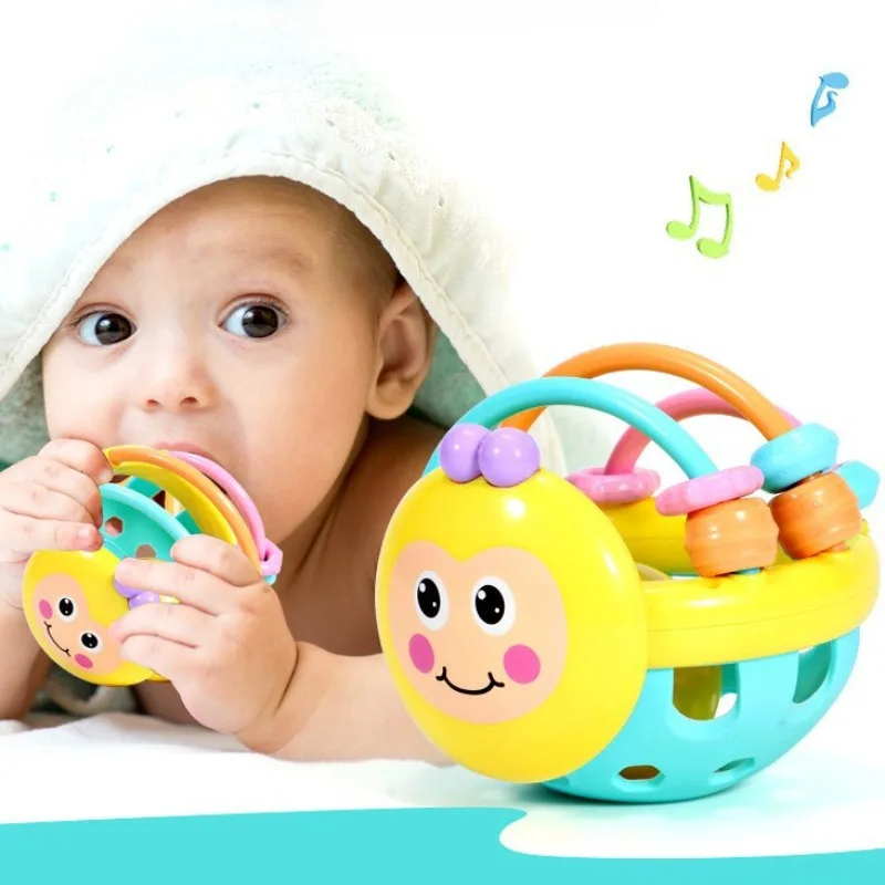 Baby Developmental Toy Ball Sensory Baby Games Toys Rattle Teether Ball Grasping Activity Teething Toys for Babies 0 12 Months