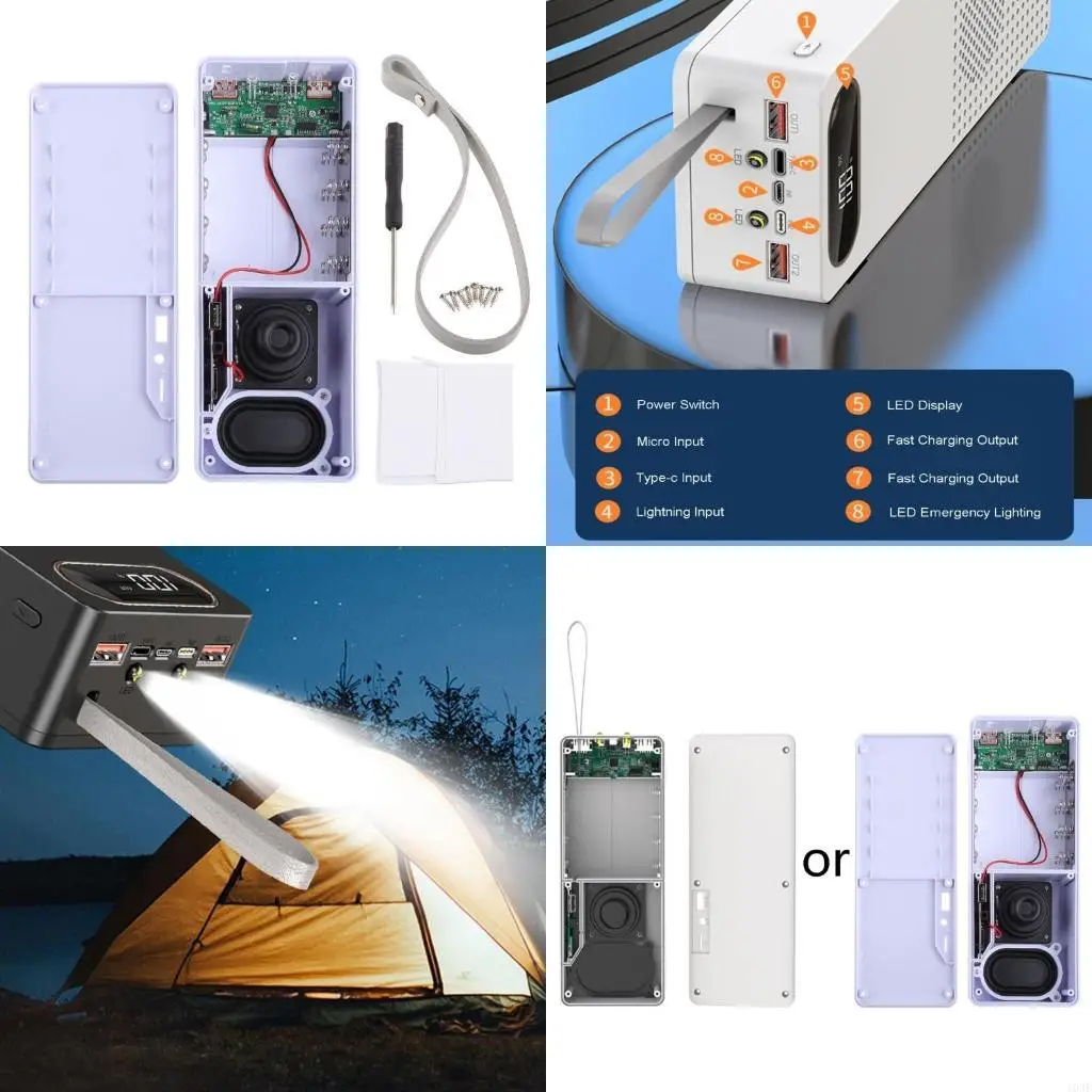 103F DIY صندوق بنك الطاقة 8x18650 حافظات خارجية لشاحن البطارية (البطارية غير متضمنة) #1