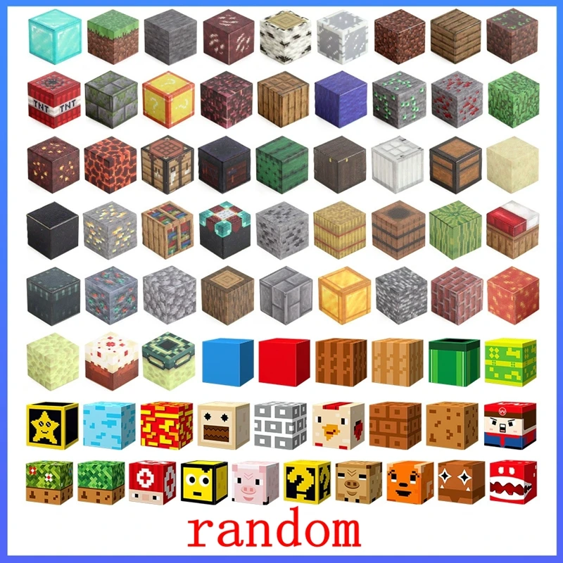 Minecrafts My World Magnetic Blocks Mining Holes Diamonds Puzzle Exploration Toys Particle Assembly Puzzle Toys for Gifts