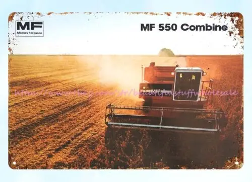 1978 MASSEY FERGUSON MF 550 COMBINE metal tin sign nostalgic reproductions