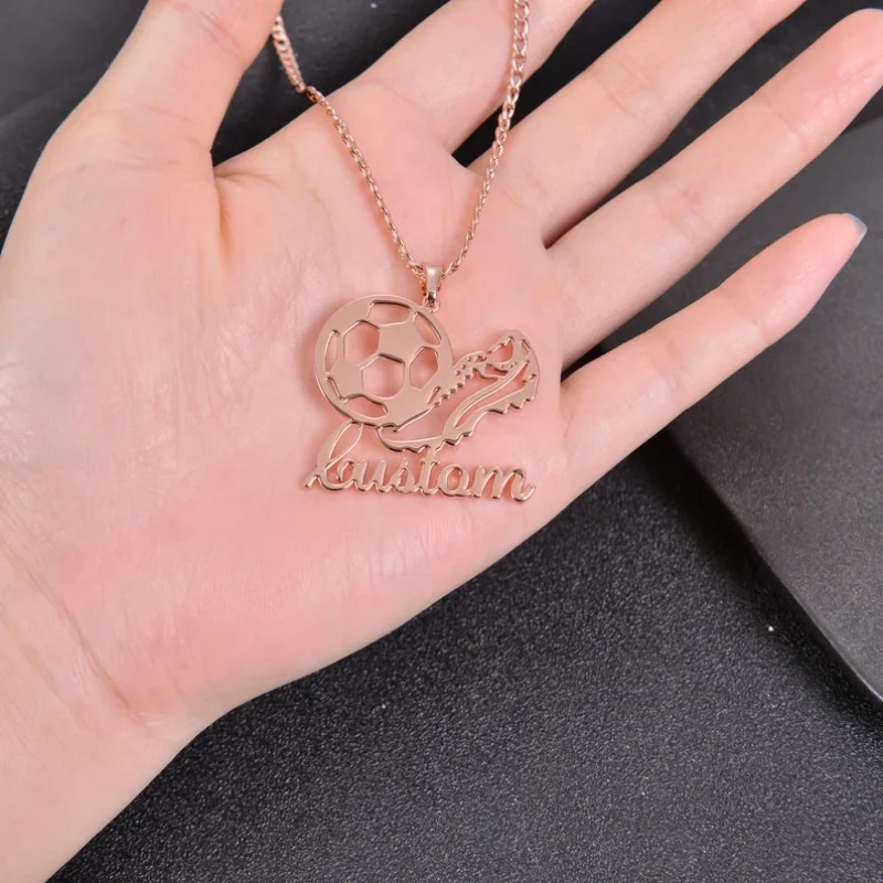 Roro's Customizable Soccer Pendant Necklace - Sports Themed Locket Jewelry for Boys And Soccer Enthusiasts Meaningful Personaliz