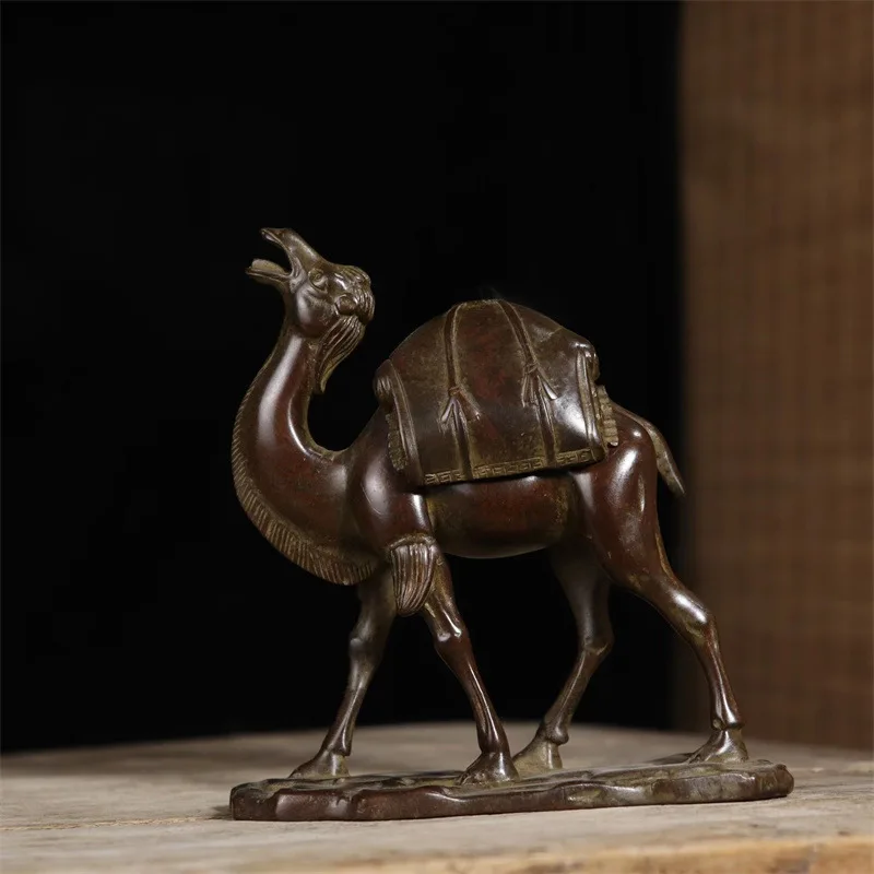 Brass Incense Burner Household Indoor Burner Camel Coil Large Xuande Purple Bronze