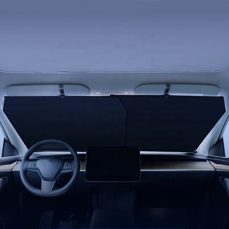 

Выдвижной автомобильный солнцезащитный козырек, блокирующие УФ-лучи и солнцезащитные теплоизоляции, регулируемый солнцезащитный козырек на лобовое стекло автомобиля из сплава с двумя стержнями