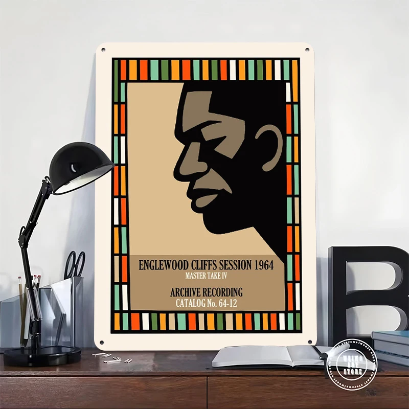 Englewood Cliffs Session 1964 Album Art Metal Poster Customized Wall Art Retro Vintage Tinplate Signs for Room Decorations Man