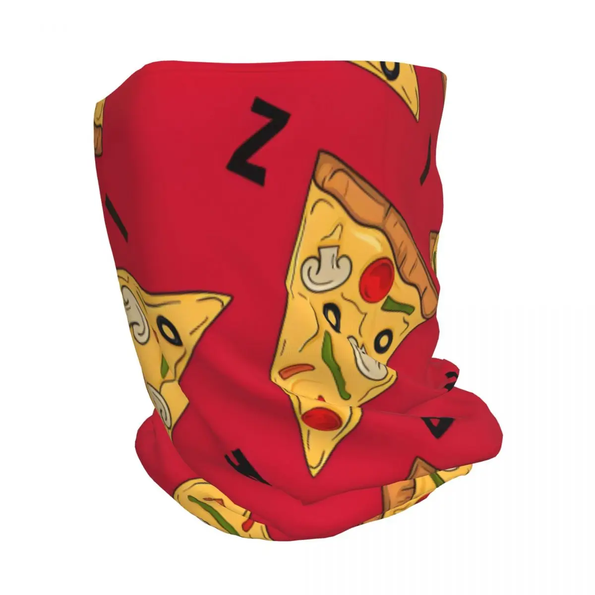 Cute Pizza And Animal Multi functional hat, warm, windproof, neck protection, neck cover, face mask