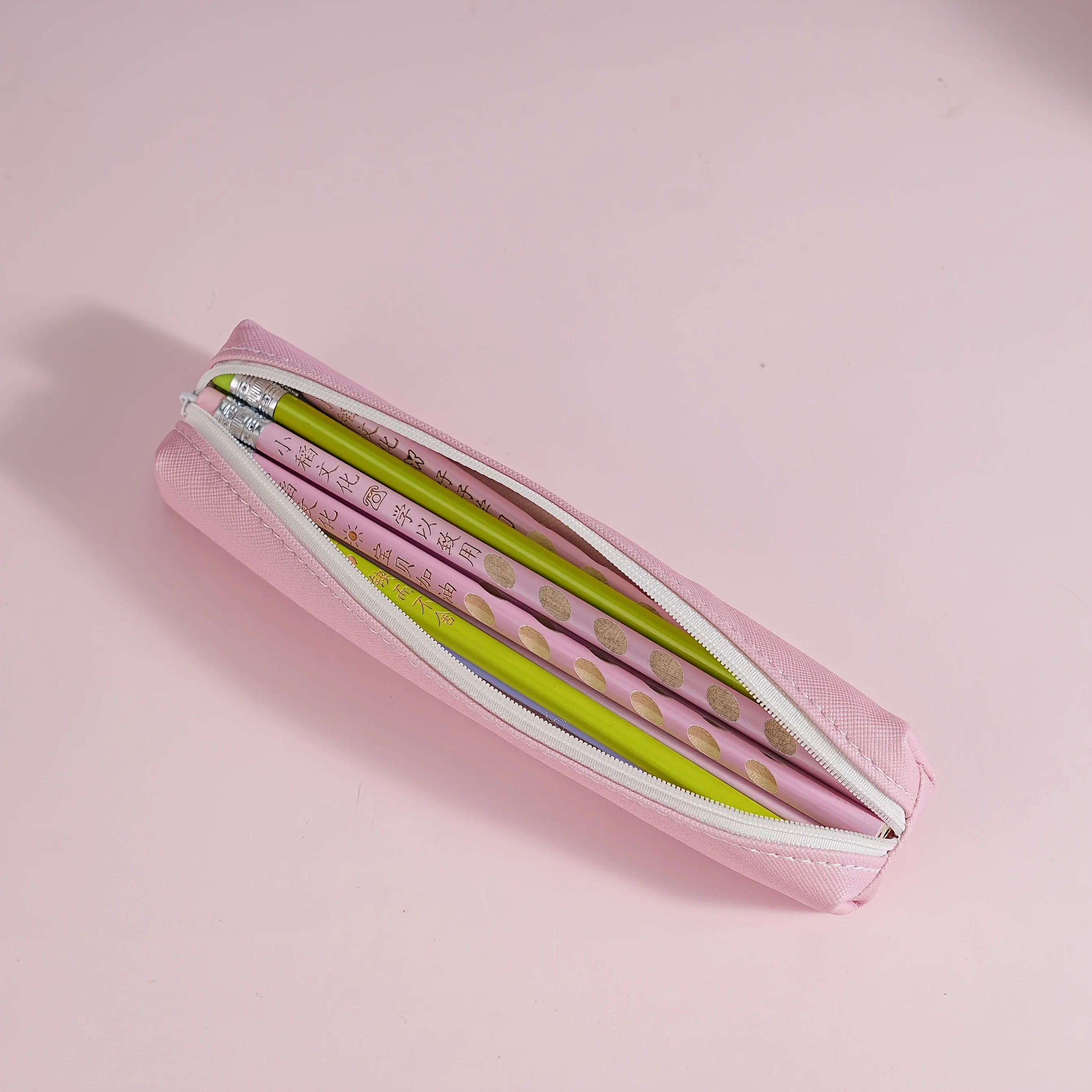 مقلمة صغيرة أنيقة محمولة من القماش - حقيبة مستحضرات تجميل جمالية عالية للفتيات والطلاب، مكياج قلم الحواجب Br