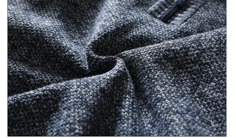 LIBIELIY 2025 Autumn Winter Mens Fleece Thicker Sweater Men Half Zipper Turtleneck Warm Pullover Male Slim Knitted Wool Sweaters