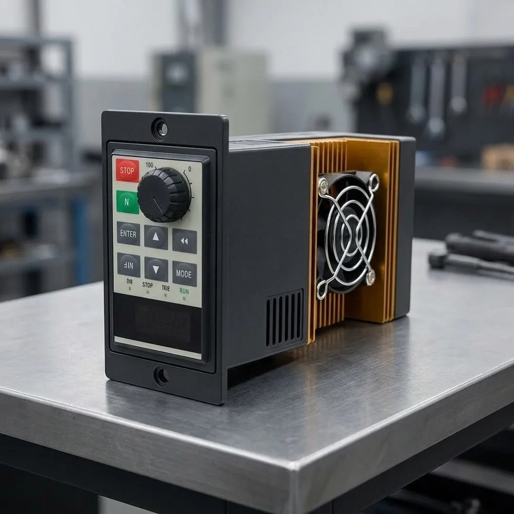 Mini Variable Frequency Drive ZQ-D10 220V 0.2kW 0.4kW 0.75kW AC Motor Controller Single To Three Phase Inverter 4.2A Black For
